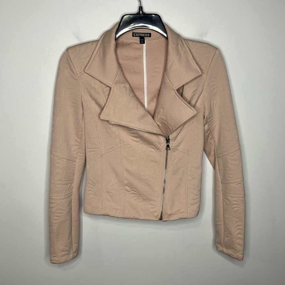 Express puff embossed Moto jacket neutral size XS‎